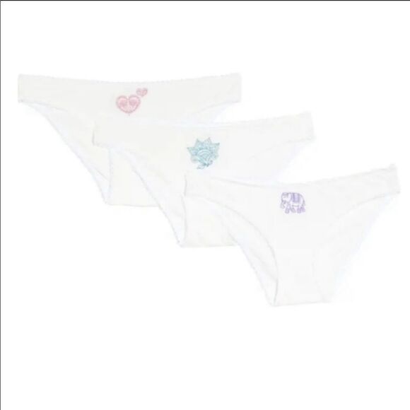 Free People Take Me Away Panties XS 3 Pack cotton white - Picture 4 of 5